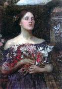 John William Waterhouse Gather Ye Rosebuds oil painting on canvas